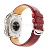 Cinturón Transfronterizo de Cuero Encerado con Hebilla Samsung Adecuado para Apple Watch Cinturón de Cuero Encerado con Cara Sonriente y Hebilla Samsung