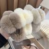 Presilha de Cabelo Genuína de Pelo de Coelho Rex Coreana para Mulheres, Novo Estilo Presilha Tubarão, Presilha de Cabelo de Pelúcia, Presilha de Cabelo Grande Fofa, Bonita