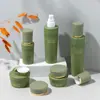 Embalagem de Produto para Cuidados com a Pele Frasco Spray 30g 50g Frasco para Creme Frasco de Vidro Verde 100ml 120ml Frasco para Loção Essência