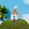 Los Adornos Pequeños de Casa Estilo Chimenea de Resina Son Adecuados para la Decoración de Micro-Paisajes, Creando una Atmósfera Cálida entre los Bambúes y la Vegetación