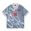 Jersey de Futebol Corteiz Tendência Nova Cor Color-Blocking Verão High Street Unissex Solto Casual Moda Secagem Rápida Manga Curta Camiseta