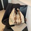 Bolso bandolera informal retro de gran capacidad para mujer, bolso de mano personalizado, estilo estético, para invierno, 2025