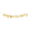 Bandera Digital de Letra Brillante de una Pieza Banner Dorado de Edad Cumpleaños Suministros de Decoración Feliz Cumpleaños