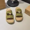 2026 Pantuflas de Verano para Mujer con Tira Doble, Suela Gruesa, Velcro, Antideslizantes, Estilo Birkenstock, Moda para Exteriores, Versátiles