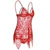 Lingerie sexy sexy de pijama de estilo boêmio transparente saia suspensório de renda
