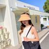 Chapéu de proteção solar para mulheres, chapéu de sol anti-UV de verão para cobrir o rosto, aba grande, parte superior vazia, chapéu de proteção solar, chapéu de ciclismo da moda