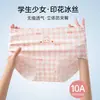 Yu Zhaolin Sin Costuras Hilo de Hielo Femenino Triángulo Verano Sin Costuras Chica Linda Fresa Conejo Estudiante Algodón Puro Antibacteriano Entrepierna Ropa Interior