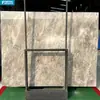 Láminas de Mármol Natural, Muestra Disponible: Travertino de 15*15 en Blanco, Negro, Gris, Marrón, Tonos Oscuros y Claros para Muebles, Cubiertas de Mesa de Comedor y Piedra para Paredes