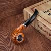 Changfeng 5535 Exquisita Pipa Curva de Grano de Madera Olla de Hierro Baquelita Grano de Madera Pipa de Tabaco Filtración por Circulación Ventas Directas de Fábrica