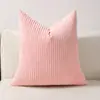 Funda de Cojín para Sofá de Pana Rayas Maíz Color Sólido Transfronteriza Tela Color Sólido Cojín Trasero de Cama para el Hogar Dropshipping