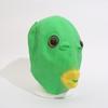 Puesto de máscaras mayoreo cabeza verde pez gracioso tocado gracioso látex tocado pez verde monstruo cara completa lindo gracioso cabeza verde