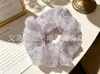 Elásticos para el pelo coloridos, elegantes y artísticos, scrunchies de malla floral de alta elasticidad, accesorios en stock para venta al por mayor