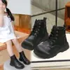 Botas Martin de Moda Versátiles para Niñas 2026 Nuevas Llegadas de Verano Botas Negras Lisas de Cuero para Niños Botas Cortas de Suela Suave Tendencia