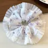 Goma para el pelo de malla floral morada de doble capa para mujer, nuevo estilo 2025, para moño, accesorio para el pelo, goma para el pelo
