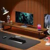 Prateleira de Armazenamento para Mesa, Suporte para Monitor de Computador, Organizador de Teclado, Suporte para Laptop