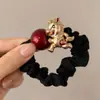 Elástico de Cabelo de Pônei Dourado Tricotado 2026 Zodíaco do Ano Novo Liga de Liga Elástica para Cabelo Corda de Cabelo de Alta Elasticidade Estilo Fresco