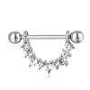 Productos transfronterizos: Anillo de diamantes en forma de U, clavos de metal, geométrico, sexy, anillo umbilical para mujer.