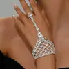 Pulsera geométrica de encaje de circonita de nueva luz de lujo respetuosa con el medio ambiente transfronteriza Cadena de garra de pedrería de alta gama Pulsera de manopla con corona