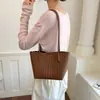 2026 Nova Moda Estilo Coreano Retrô Bolsa Tote Tecida de Alta Qualidade Nicho Francês Bolsa de Ombro Transversal