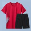 Ropa deportiva de secado rápido para hombre, de seda helada, para otoño e invierno, de manga corta, para correr por la mañana, con plumas, para entrenamiento de baloncesto