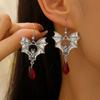 Nuevos pendientes colgantes de araña murciélago de estilo gótico, joyería oscura personalizada para damas, pendientes personalizados de Halloween al por mayor