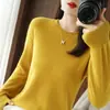 Blusa Térmica Manga Longa de Inverno Feminina Cross-border Nova Malha Renda Fio Cardado Suéter 2025 Gola Redonda Outono/Inverno
