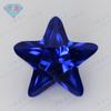Huagang Gem Artificial Color Gem Atacado 113# Spinel Pedra Nua Estrela de Cinco Pontas 113 Pico Azul