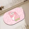 Alfombra de Piso para Baño de Dibujos Animados Linda Alfombrilla de Barro de Diatomeas Absorbente de Agua Secado Rápido Antideslizante Anticaídas para Puerta de Inodoro