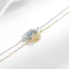 Pulsera Popular de Circonita Sol y Luna de Alta Venta Moda Pareja Joyería para un Hombre y una Mujer Joyería de Mano Moderna Sol y Luna Venta al por Mayor