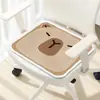 Cojín de felpa cálido con estampado de texto creativo para silla de oficina, cojín suave para sentarse durante mucho tiempo, cojín refrescante
