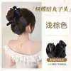 Peruca Coque de Cabelo para Mulheres, Cabelo Realista com Laço, Rabo de Cavalo Alto, Acessório de Cabelo Pena, Presilha de Garra, Ferramenta de Modelagem de Cabelo, Coque de Peruca