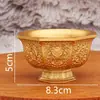 Tigela octogonal de latão tigela dos oito tesouros ornamentos sala de Buda Buda para tigela produtos de bronze artesanato em metal fabricantes atacado