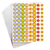 Adesivos de Recompensa Florzinha Vermelha para Crianças e Alunos, Adesivos de Rosto Sorridente, Adesivos de Teste de Desenho Animado para Bebês de Jardim de Infância