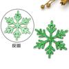 Adornos navideños, ropa, accesorios, polvo navideño, transparente, 6,5 cm, pequeños copos de nieve colgantes.