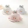 Gorro de Bebé Estilo Delgado para Primavera y Otoño para Niñas, Sombrero de Sol Estilo Princesa Floral con Lazo y Volantes, Dulce Gorro de Pescador