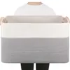 Cesta de Almacenamiento Tejida con Cuerda de Algodón de Gran Capacidad para Organización de Desorden en Escritorio del Hogar, Cesta de Almacenamiento para Juguetes de Bebé, Cesta de Almacenamiento Grande