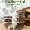 D3052 Caixa de Armazenamento de Especiarias Cozinha Doméstica Caixa de Armazenamento de Pimenta Temperos Caixa de Armazenamento de Temperos Caixa Selada para Ingredientes Secos
