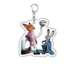 Estilo Ins Llavero de Zootopia Judy Nick Acrílico Dibujos Animados Accesorios Colgante para Pareja