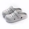 Zuecos con Puntera de Concha para Mujer 2025 Nuevo Verano Ropa de Exterior Eva Sensación de Caca Cordones DIY Sandalias y Chanclas de Playa para la Playa