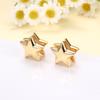 Brincos de estrela estilo ins europeu e americano feminino senso de alto nível design de personalidade brincos de estrela de cinco pontas de arco cheio tridimensional brincos
