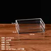 Caja de Almacenamiento Transparente en Stock Caja de Plástico Acrílico Caja Cuadrada Caja de Regalo de Flores Caja de Empaque de Alimentos Lote Pequeño