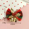 Decoración de Lazo de Campana Navideña Corbata Colgante para Árbol de Navidad Accesorios Lazo Rayado Rojo y Verde Accesorios de Campana