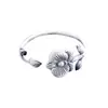Pulsera con anillo de flor de plata de diseño personalizado estilo retro de moda nacional regalo femenino pulsera personalizada