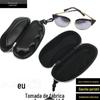 Óculos de sol da moda estojo de óculos EVA portátil pendurado gancho couro estojo de óculos zíper bolsa grau EVA estojo de óculos