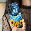 La Popular Funda de Teléfono Cielo Estrellado Girasoles de Van Gogh del Mercado Norteamericano es Adecuada para Samsung S26, con Cobertura Completa de Lente, Carcasa de Vidrio y Estuche Rígido