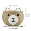 Cesta de Almacenamiento de Juguetes y Snacks para Habitación Infantil Transfronteriza de Fábrica, Cesta para Ropa Sucia al por Mayor, Cesta de AlmacenamientoLinda de Cuerda de Algodón con Forma de Oso