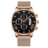 Comercio Exterior Popular Moda Transfronteriza Calendario de Tres Ojos Reloj de Hombre Reloj de Hombre Correa de Malla de Acero Inoxidable Modelo de Correa Milanesa Fabricante Ahora