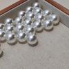 Imitação de cristal Shijia, pérola de vidro 650, cristal branco frio, contas dispersas de meio furo, acessórios de joias DIY impecáveis
