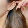 Pendientes de plata de Corea del Sur con diseño de nicho, llenos de diamantes, circonitas cruzadas, temperamento que combina con todo, joyería para mujer