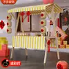 Barraca de Mercado Suporte de Exibição Barraca de Mercado Noturno Prateleira Carrinho de Flores Suporte de Exibição Promocional Carrinho de Barraca de Rua Móvel Dobrável